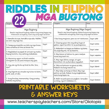 tagalog riddles with answers pdf