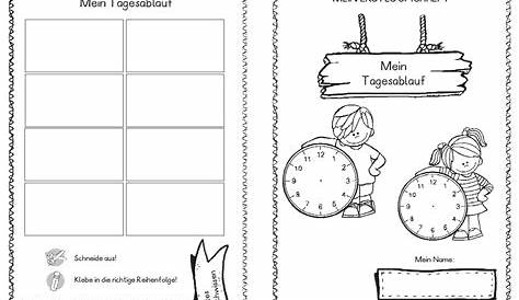 Tagesablauf und Uhrzeit mit Grundschülern üben | Kreativer unterricht