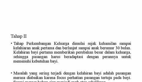 SOLUTION: Konsep tahapan perkembangan keluarga dan tugas perkembangan