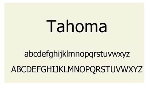 Tahoma Font Family Google Download