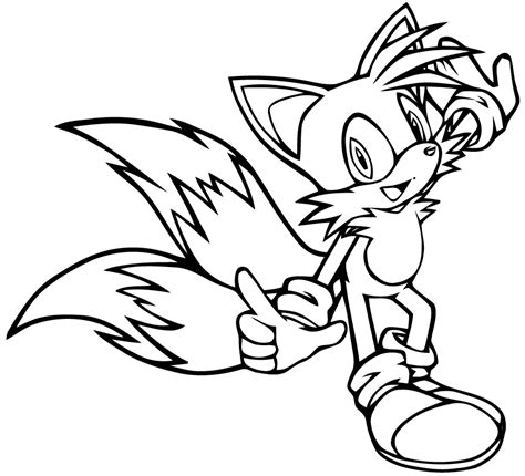 Tails The Fox Coloring Pages Miles Tails Prower JungleKey 187902