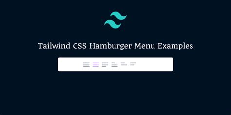 tailwind css hamburger menu codepen