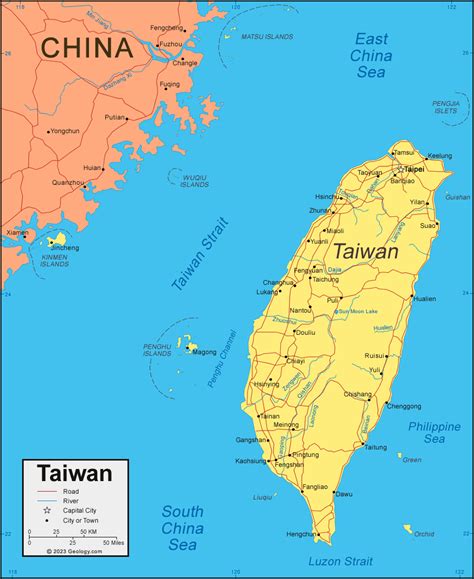 taiwan map and japan