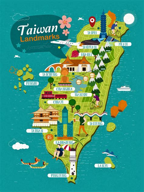 taiwan map places of interest