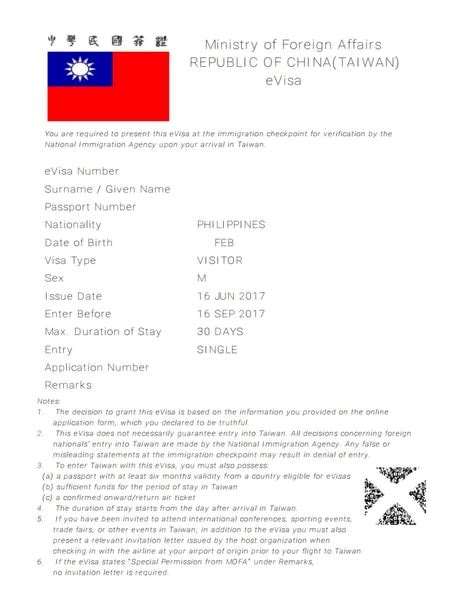 taiwan visa application for indonesian