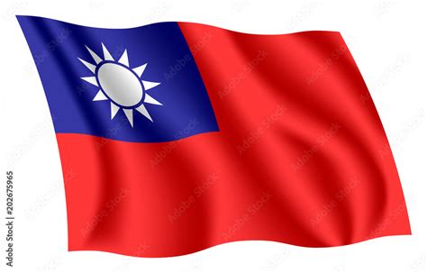 taiwanese flag waving