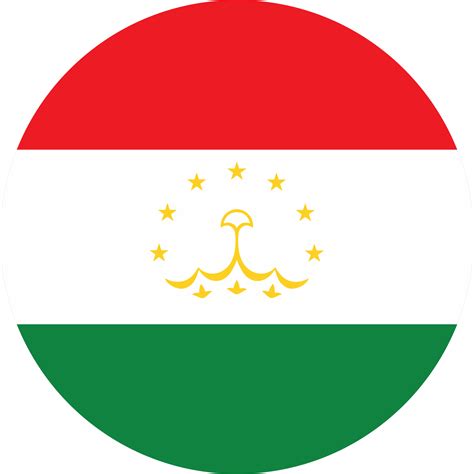 tajikistan flag circle