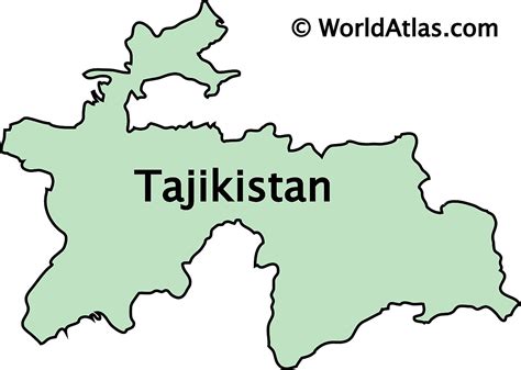 tajikistan map outline