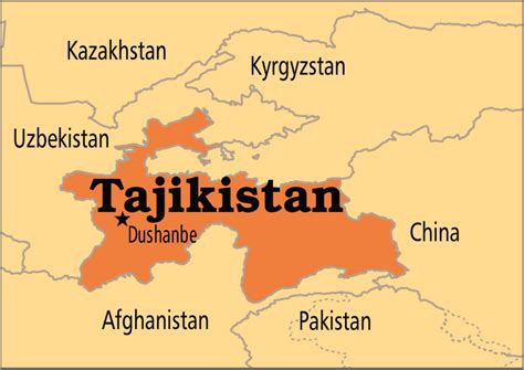 tajikistan world map