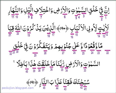 Surah Ali Imran Ayat 190 191