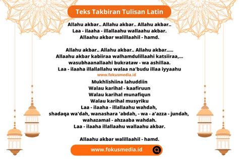 Takbir Idul Fitri Latin