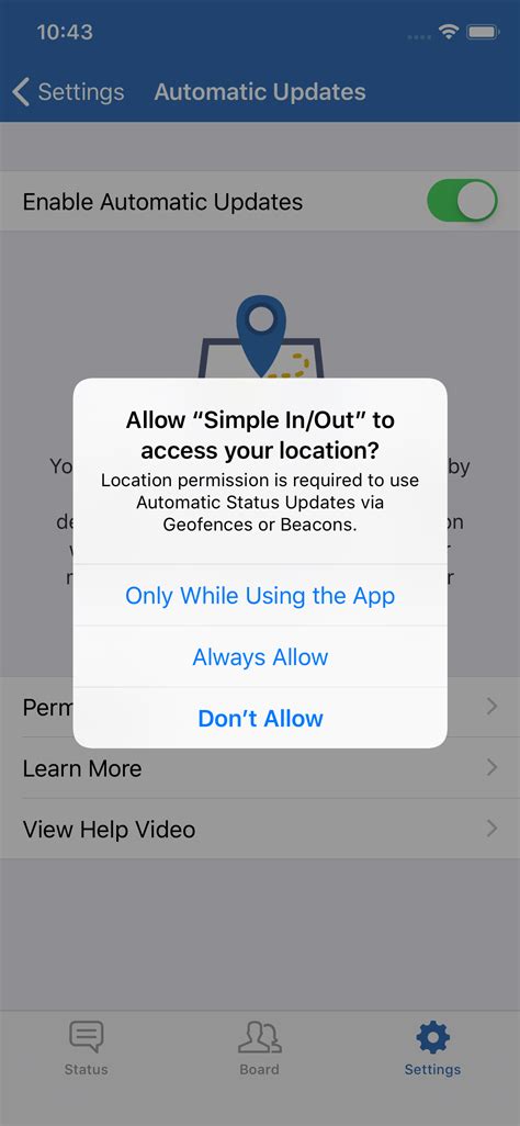 take App permission
