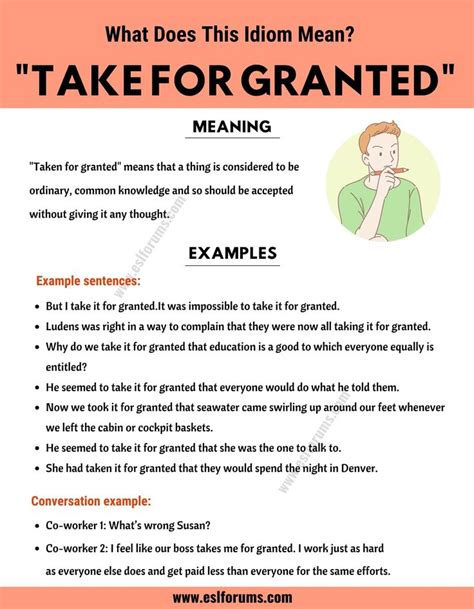 take for granted meaning tagalog
