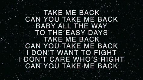 take me back take me back lyrics