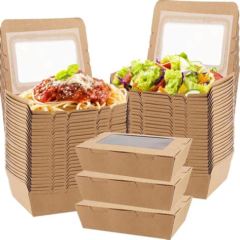 9 1/16" x 7 1/16" x 5" White Barn Take Out Lunch Box / Chicken Box