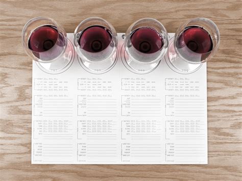 taking wine tasting notes