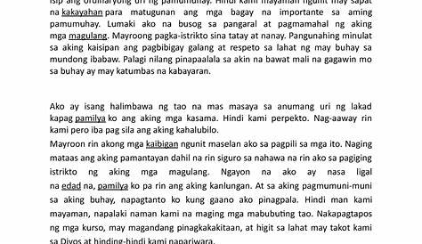 FILIPINO Q1 WEEK 2 ( NAKASUSULAT NG TALATA TUNGKOL SA SARILI) - YouTube