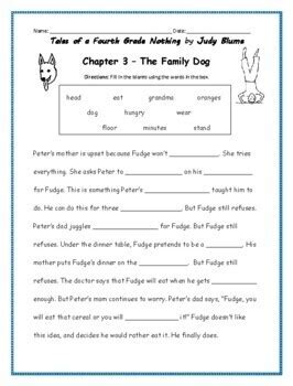 Tales Of A Fourth Grade Nothing Free Printable Worksheets