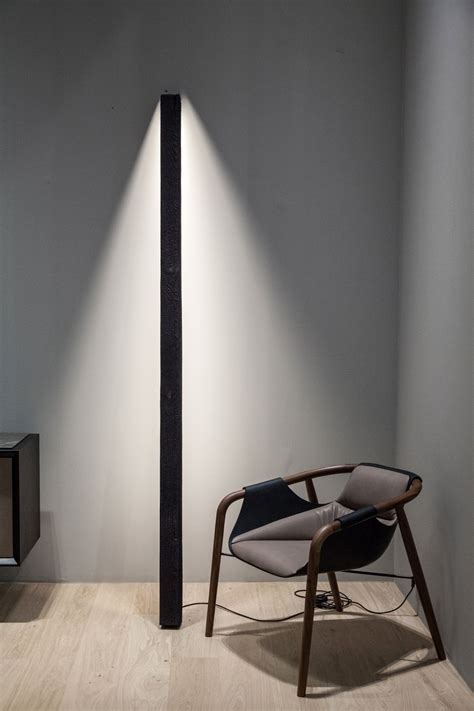 Tall lamp in a reading nook