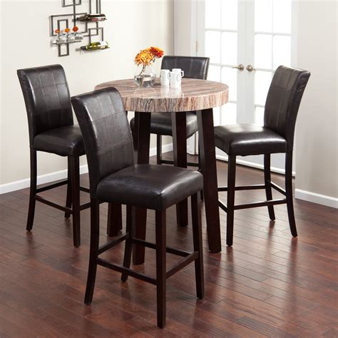 Tall Round Dining Table Set For 4
