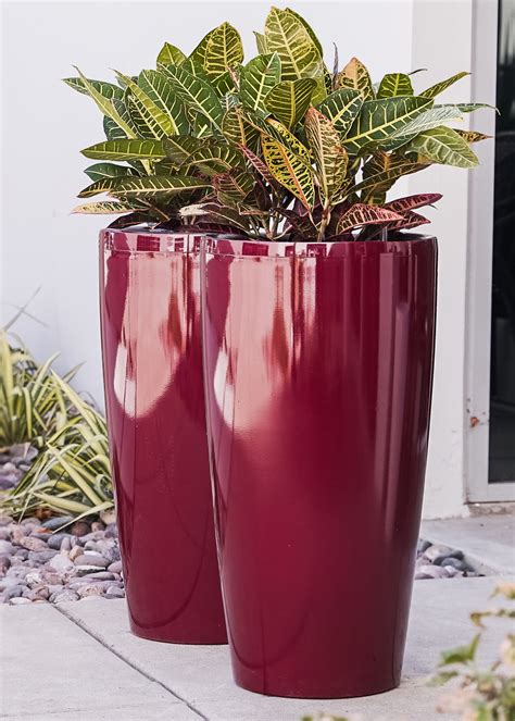 tall round planters