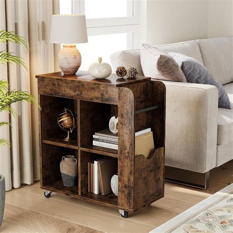 Tall Side Table With Wheels