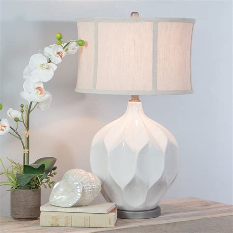 tall white ceramic table lamps