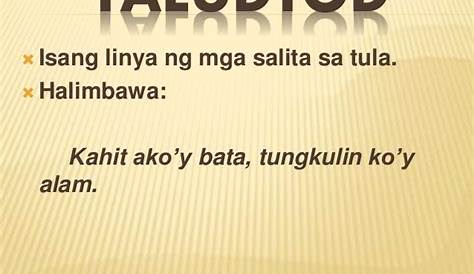 Ano ang Taludtod, Meaning o Kahulugan at Mga Halimbawa