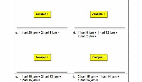 Tambah Masa Tahun 4 worksheet | Live Worksheets