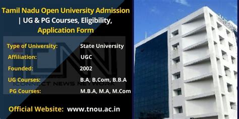 tamil nadu open university admission 2023
