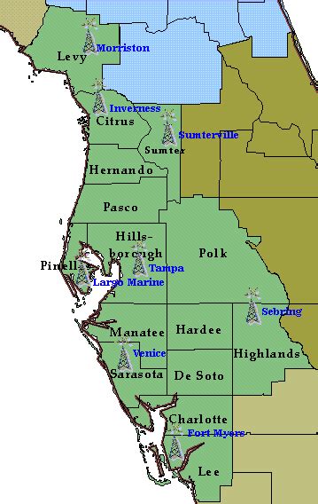 Tampa Florida County Map