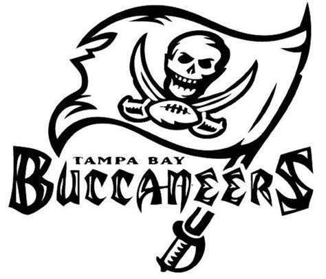 tampa bay buccaneers logo black and white