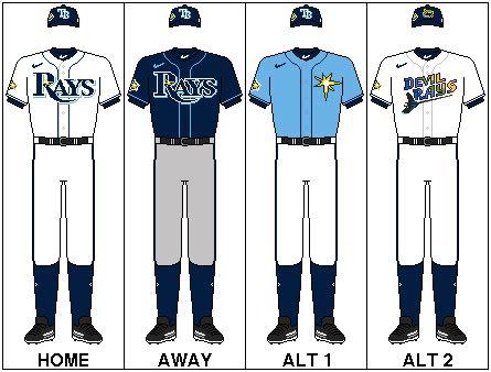 tampa bay rays 90s uniform baseball almanac