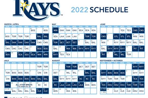 tampa bay rays baseball schedule