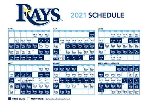 tampa bay rays schedule tickets