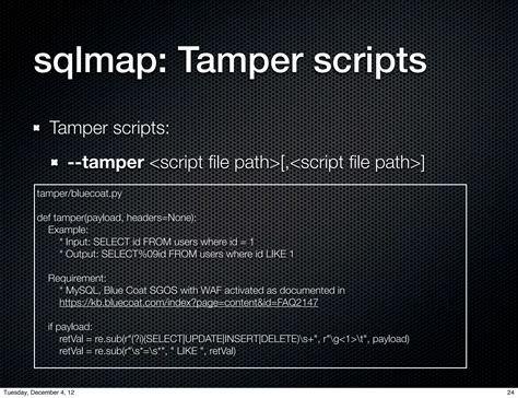 Tamper Scripts Mysql