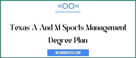 tamu sport management degree plan