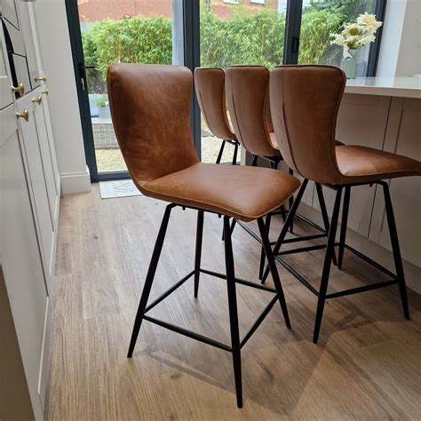 Tan Leather Barstools