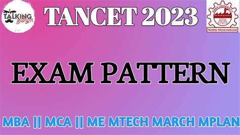 tancet 2023 exam pattern