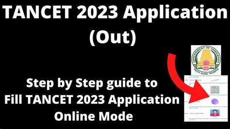 tancet application form 2023 filling