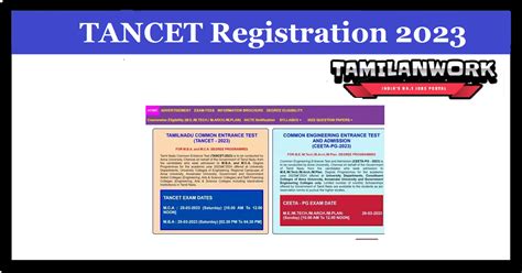 tancet exam application form 2024