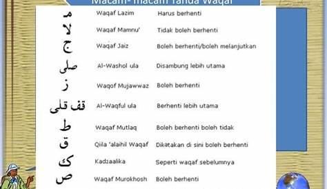 Bab 2 waqaf wasal