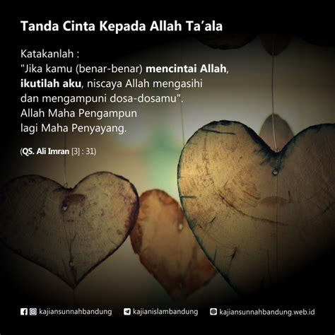 Tanda Cinta kepada Allah