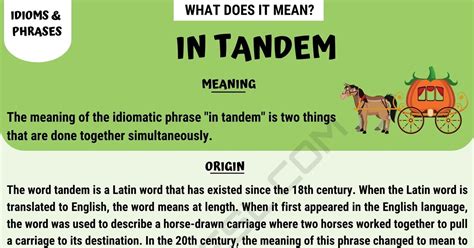 tandem meaning in malayalam