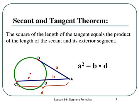 tangent secant segment theorem proof