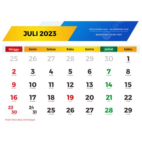 tanggal 1 juli 2023 hari apa