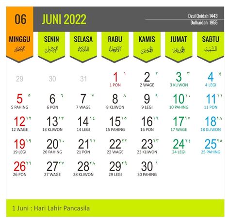 tanggal 1 juni 2022 apakah libur nasional