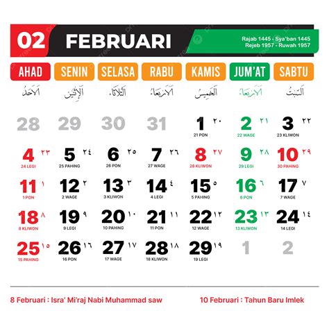 tanggal hijriah 17 februari 2024