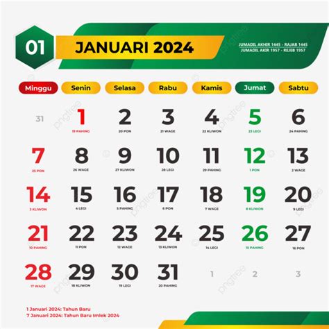 tanggal merah bulan januari 2024