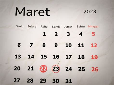 tanggal merah di bulan maret